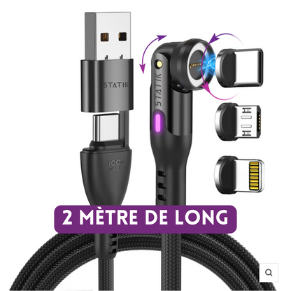 EN STOCK - Cable magnétique rotatif